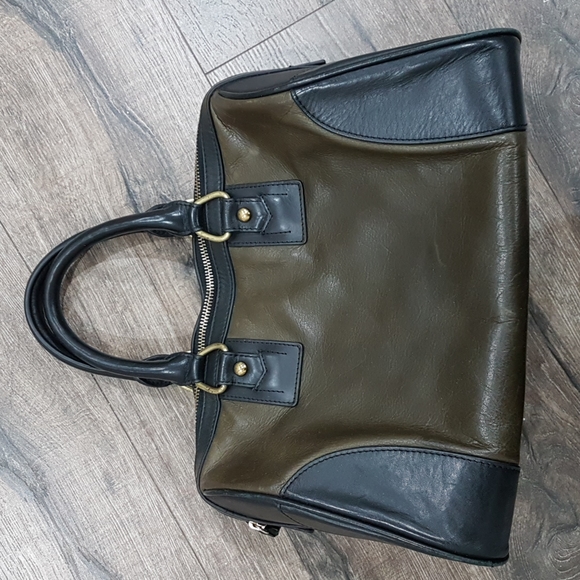 MAYLE Olive & Black Leather Speedy Bag - Picture 2 of 10